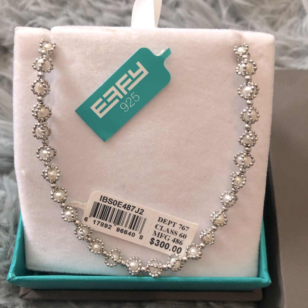 Effy sterling  silver and pearl bracelet. Like new